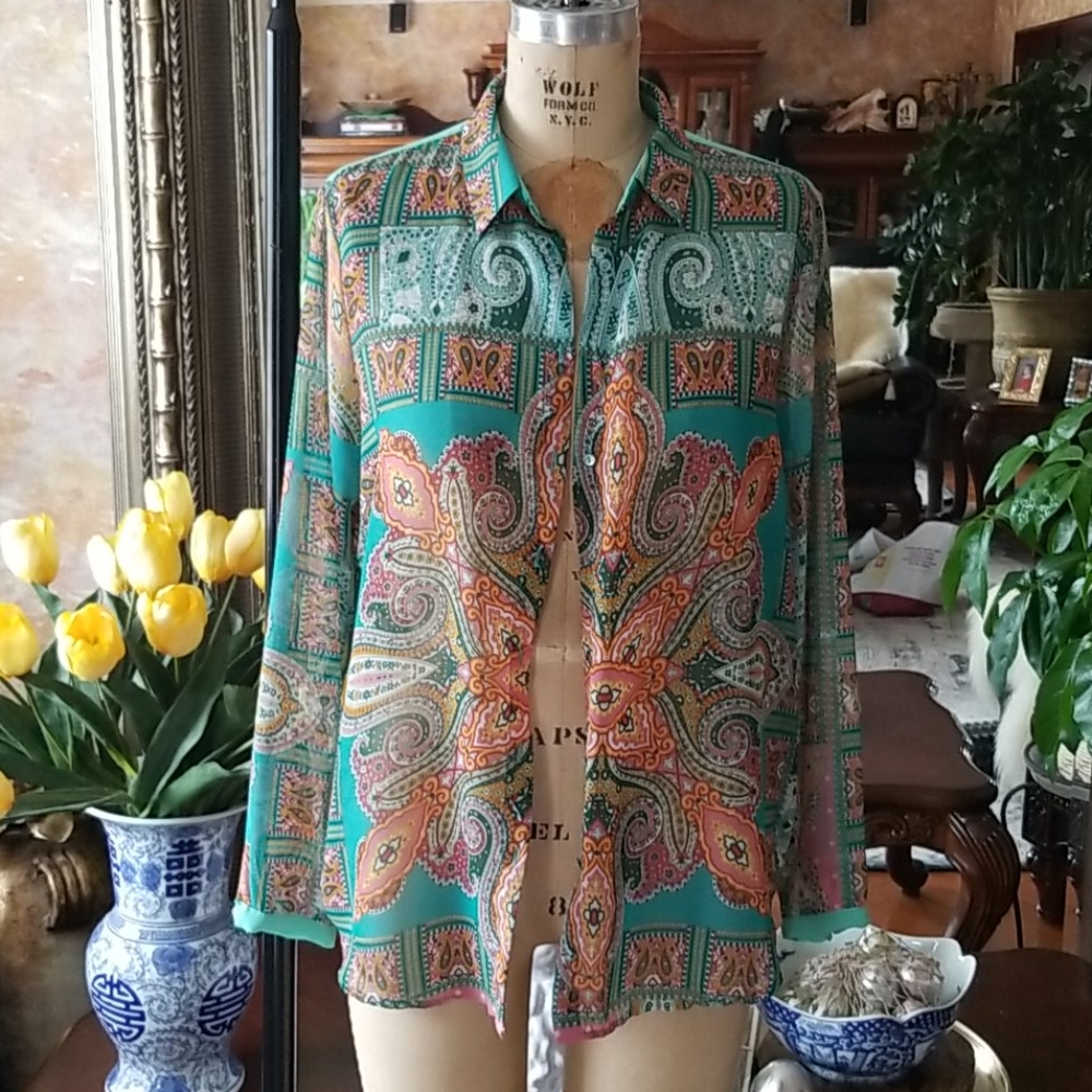 Zara Paisley Blouse